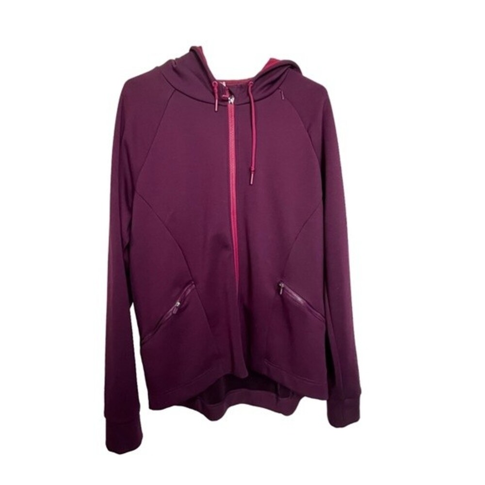 Fabletics Maroon Zip Up Hoodie Sweater Size M/L Women